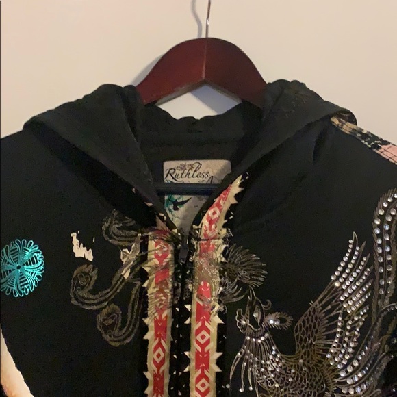 Black Ruthless Art Hood Jacket 3X - Picture 2 of 7